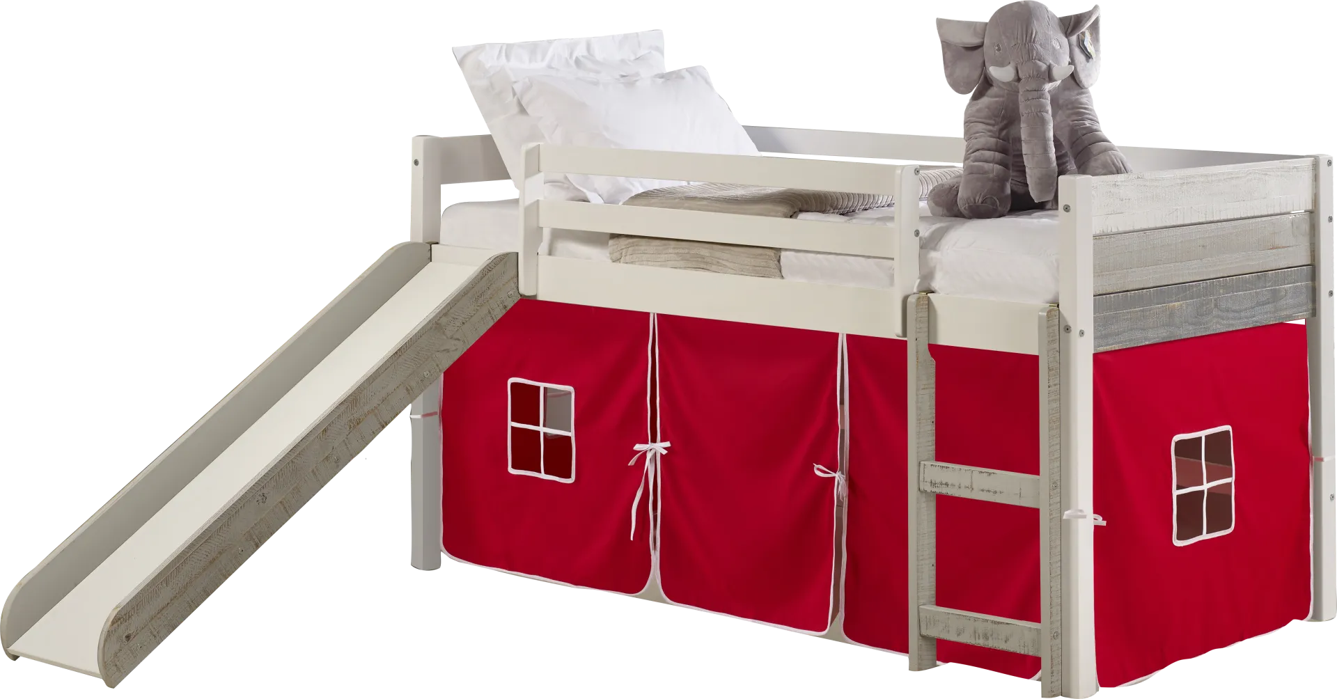 Kids Debuel Red Twin Tent Loft Bed - Image 1