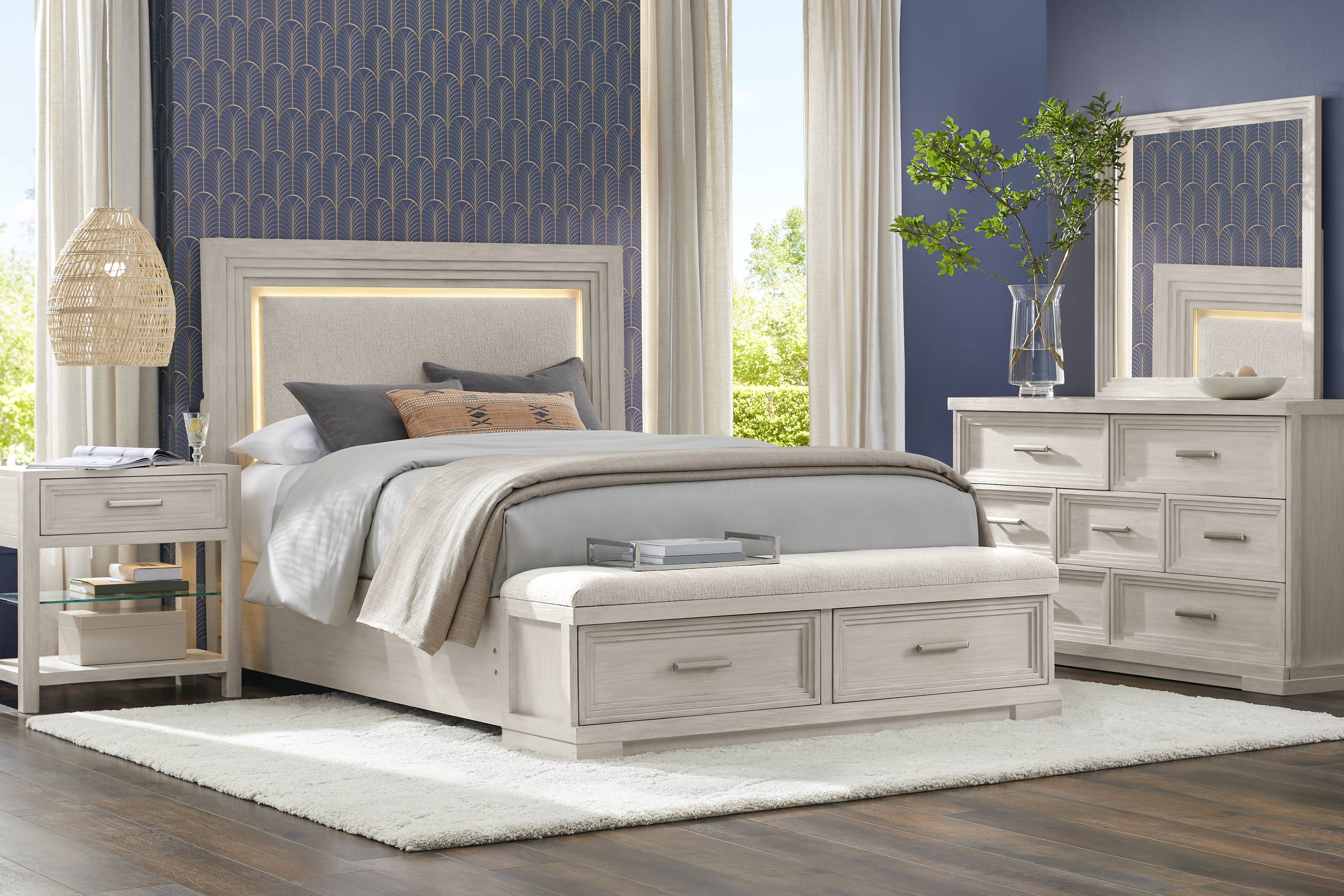 Royal Park Ivory 3 Pc King Storage Bed - Thumbnail - Image 2