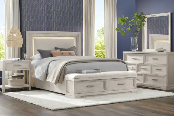 Royal Park Ivory 5 Pc King Storage Bedroom