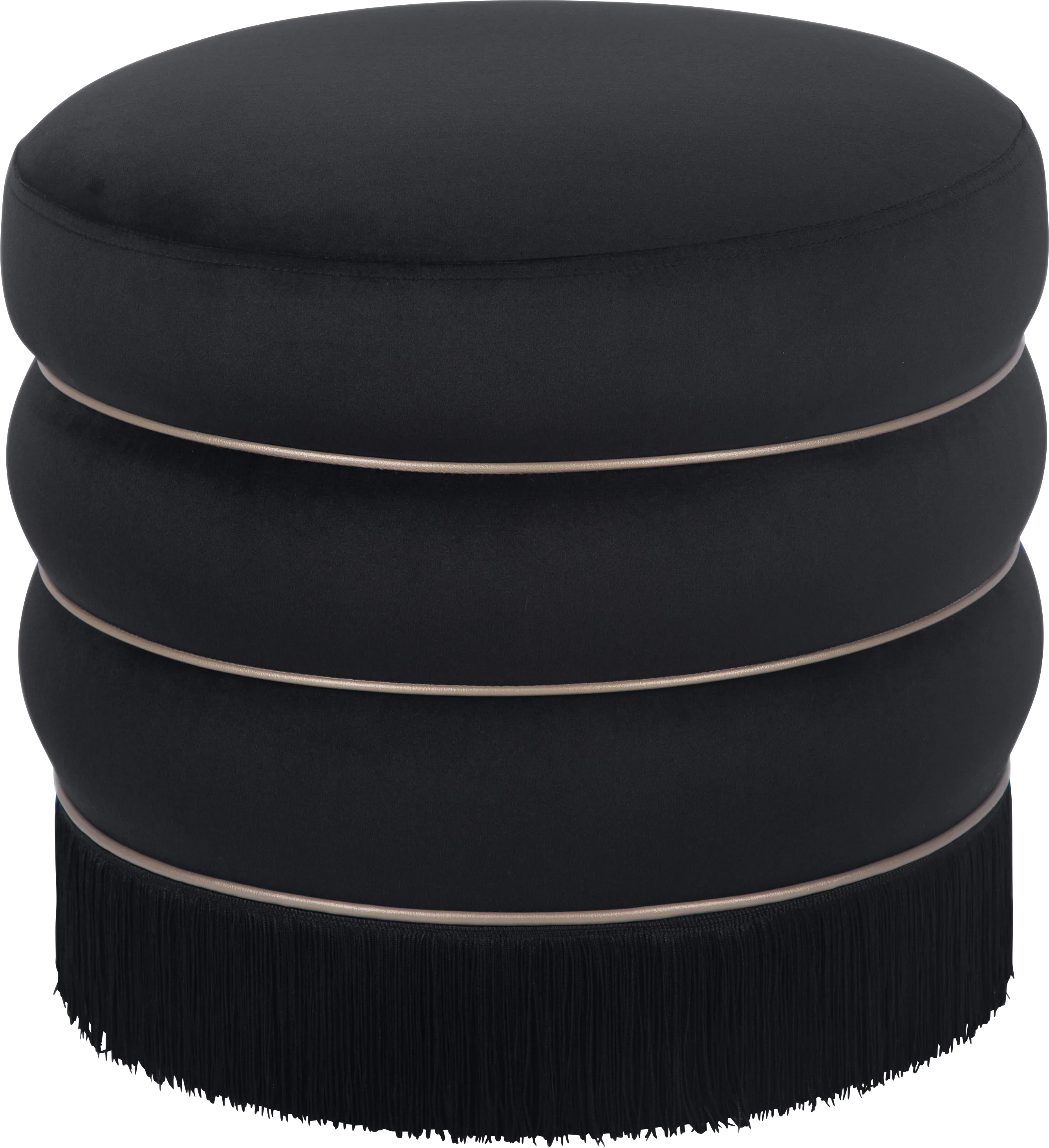 Fusteria Black Ottoman - Thumbnail - Image 1