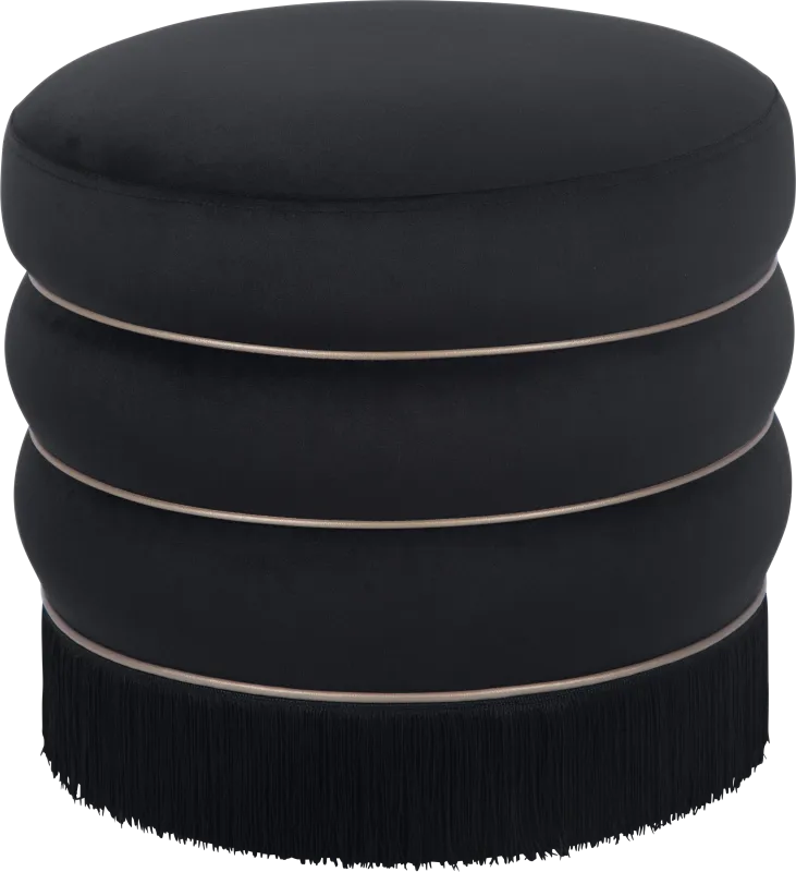 Fusteria Black Ottoman