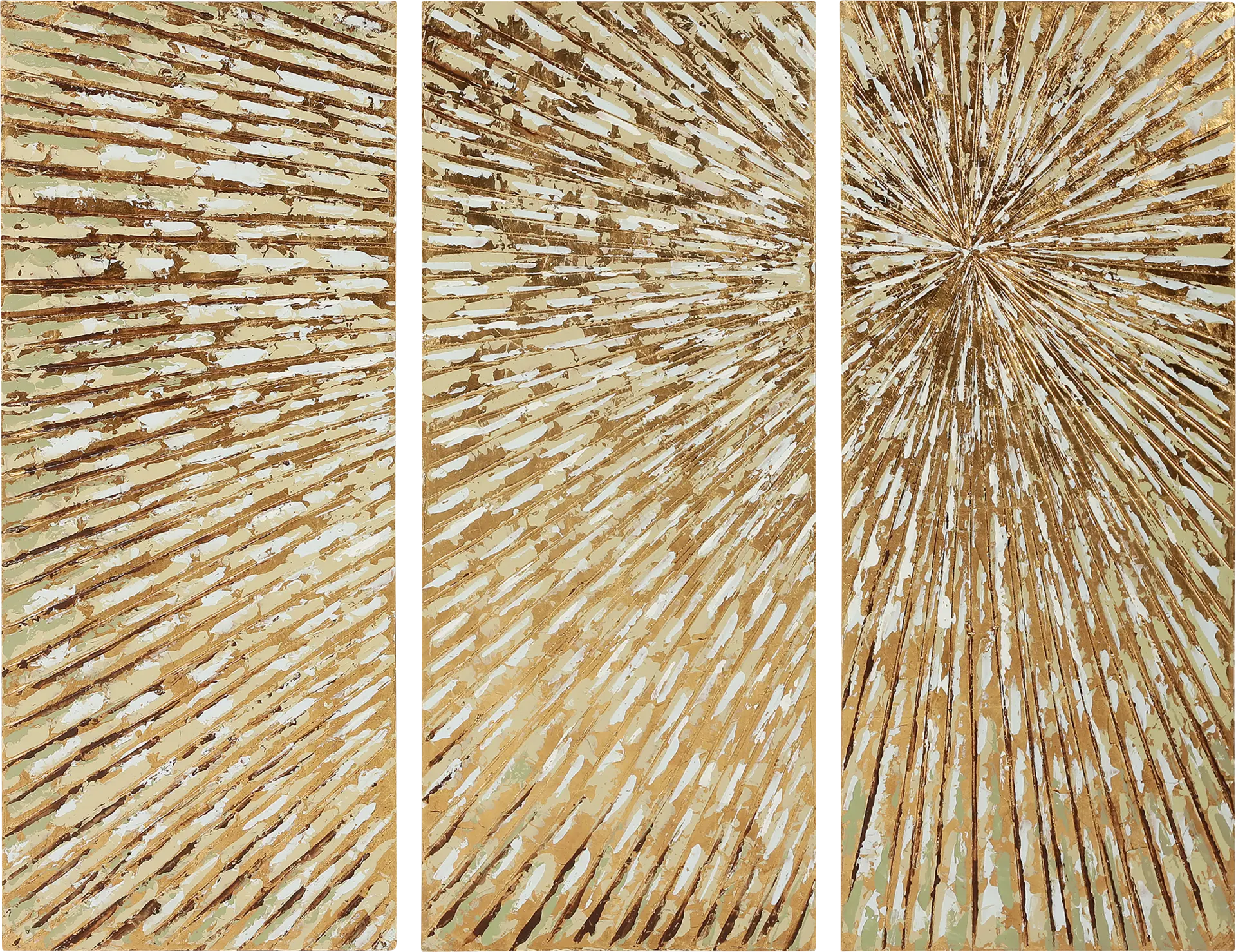Revealing Light Gold Artwork, Set of 3