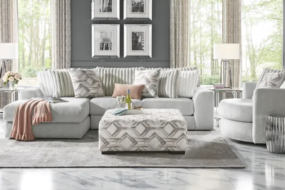 Moreau Street Gray Cocktail Ottoman