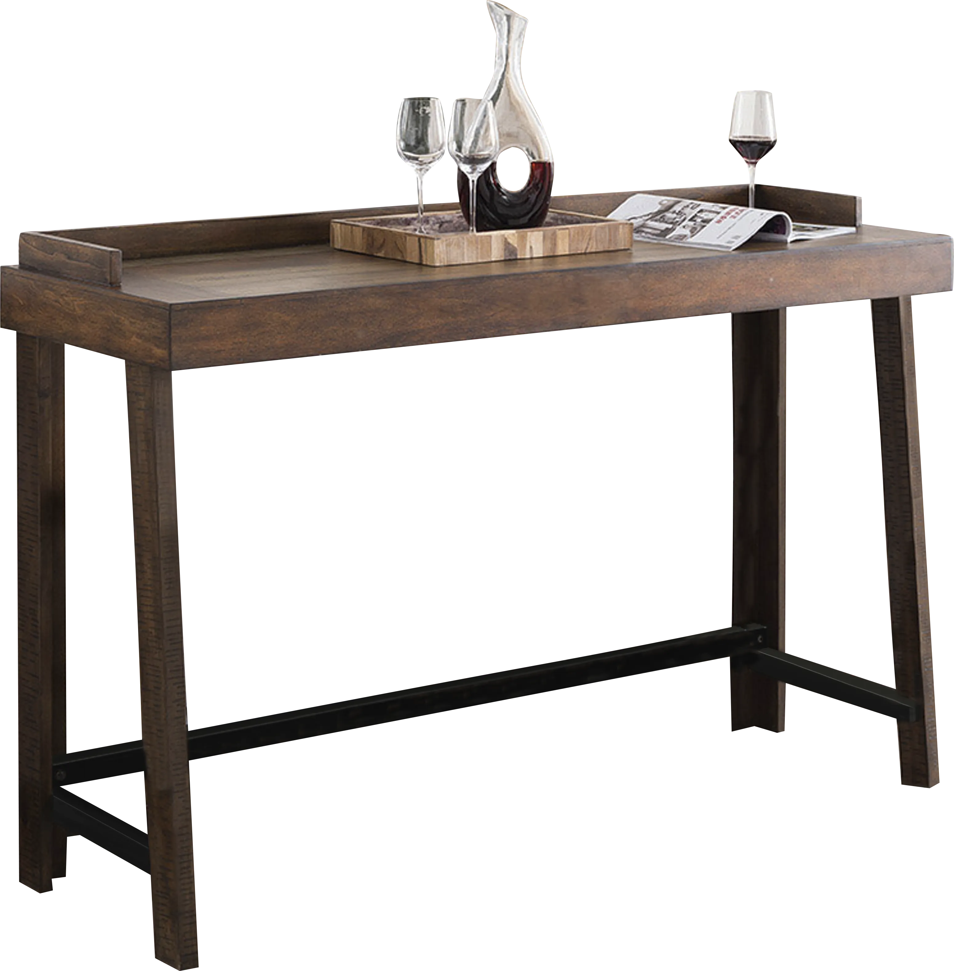 Cedar Creek Brown Counter Height Sofa Table - Thumbnail - Image 1