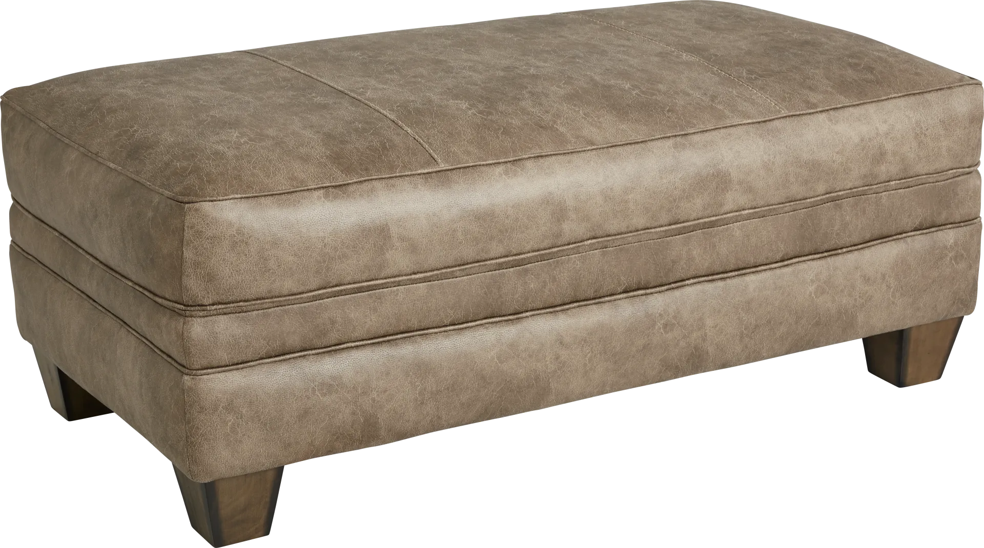 Hancock Park Brown Ottoman - Image 1