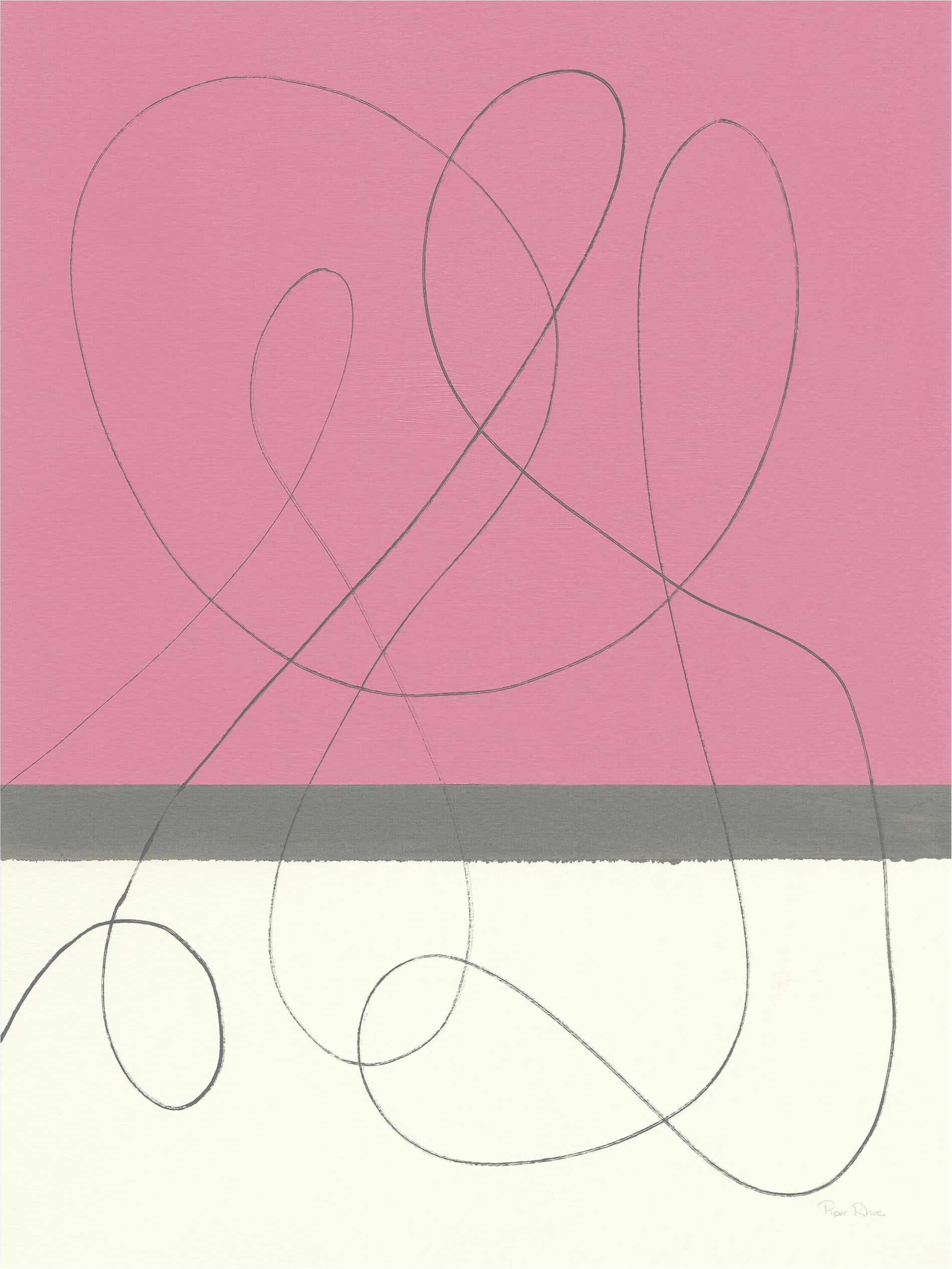 Creative Curves Pink Artwork - Image 1