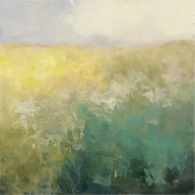 Morning Meadow Green Artwork