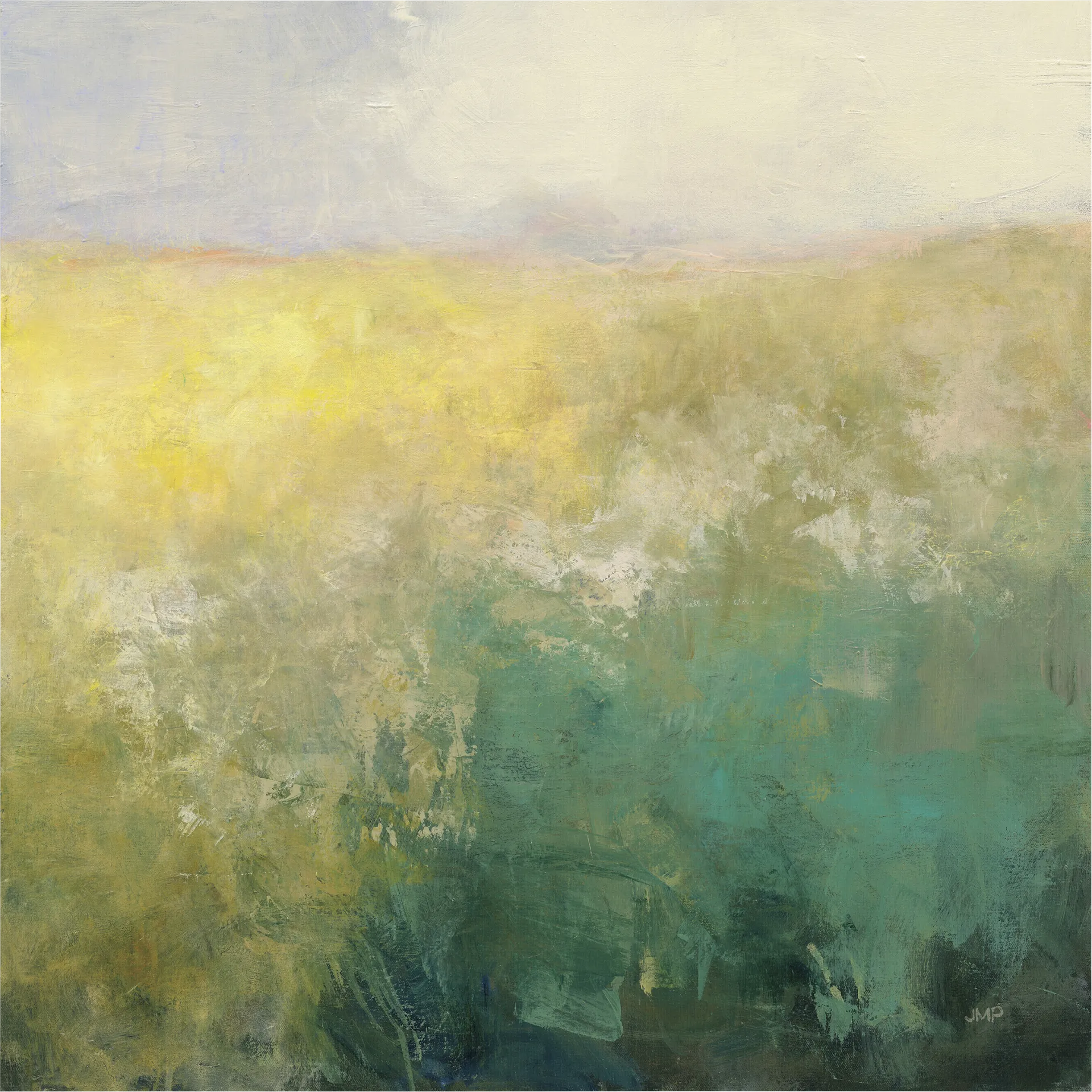 Morning Meadow Green Artwork - Image 1