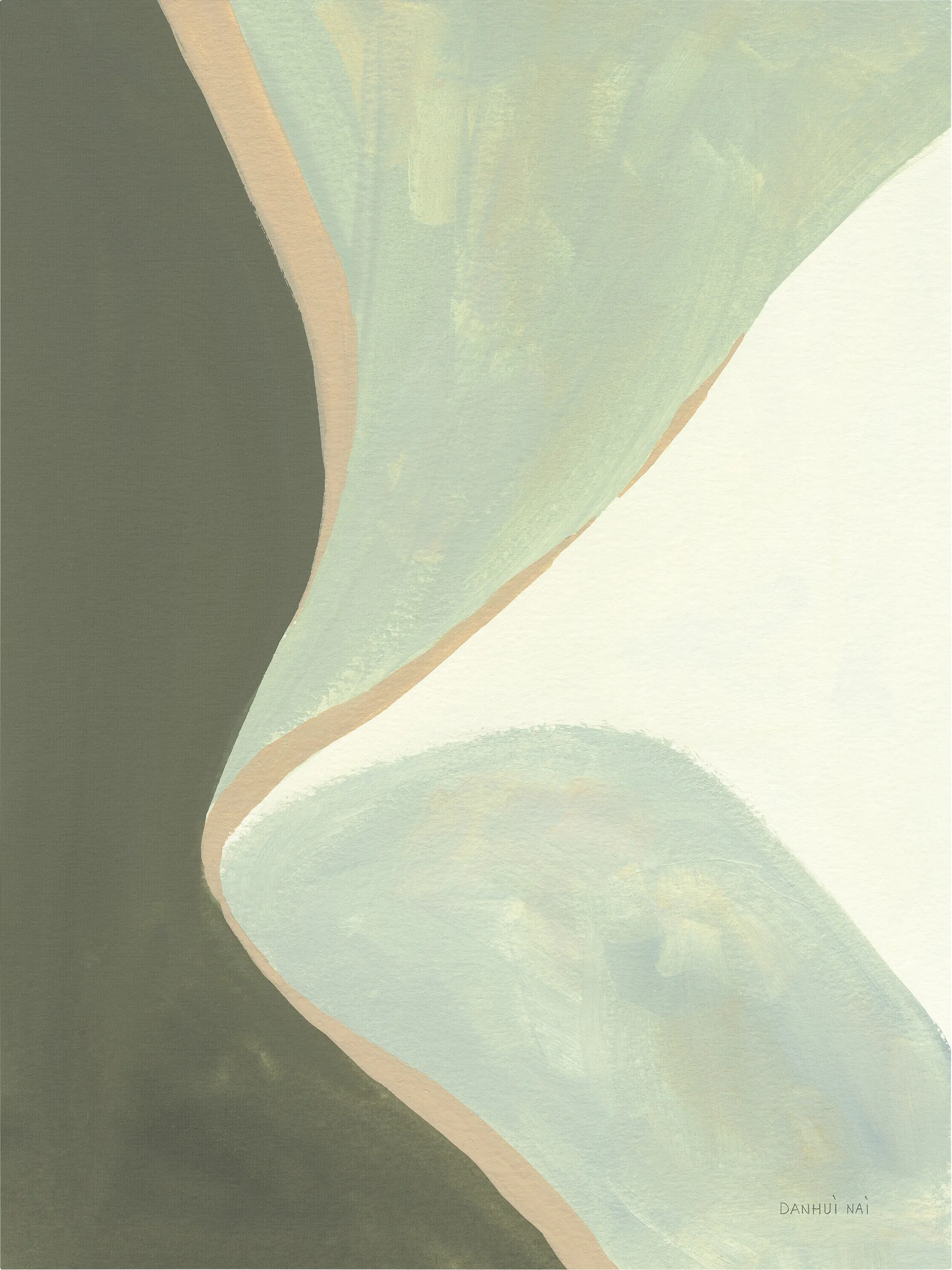 Stream Of Dreams I Green Artwork - Image 1