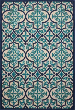 Kyrah Navy 5' x 8' Indoor/Outdoor Rug