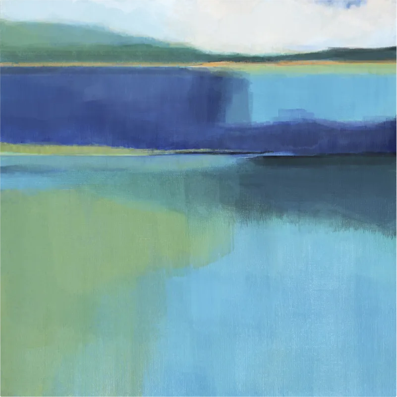 Nature's Reflection II Blue Artwork