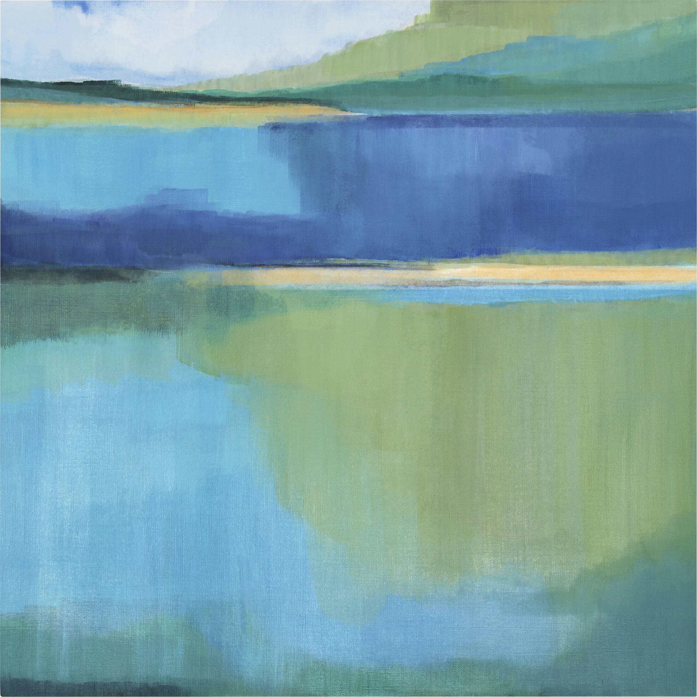 Nature's Reflection I Blue Artwork - Thumbnail - Image 1