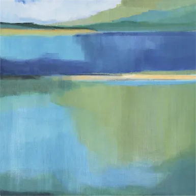 Nature's Reflection I Blue Artwork