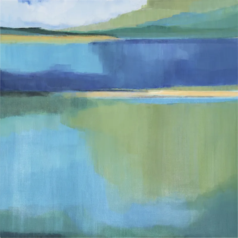 Nature's Reflection I Blue Artwork