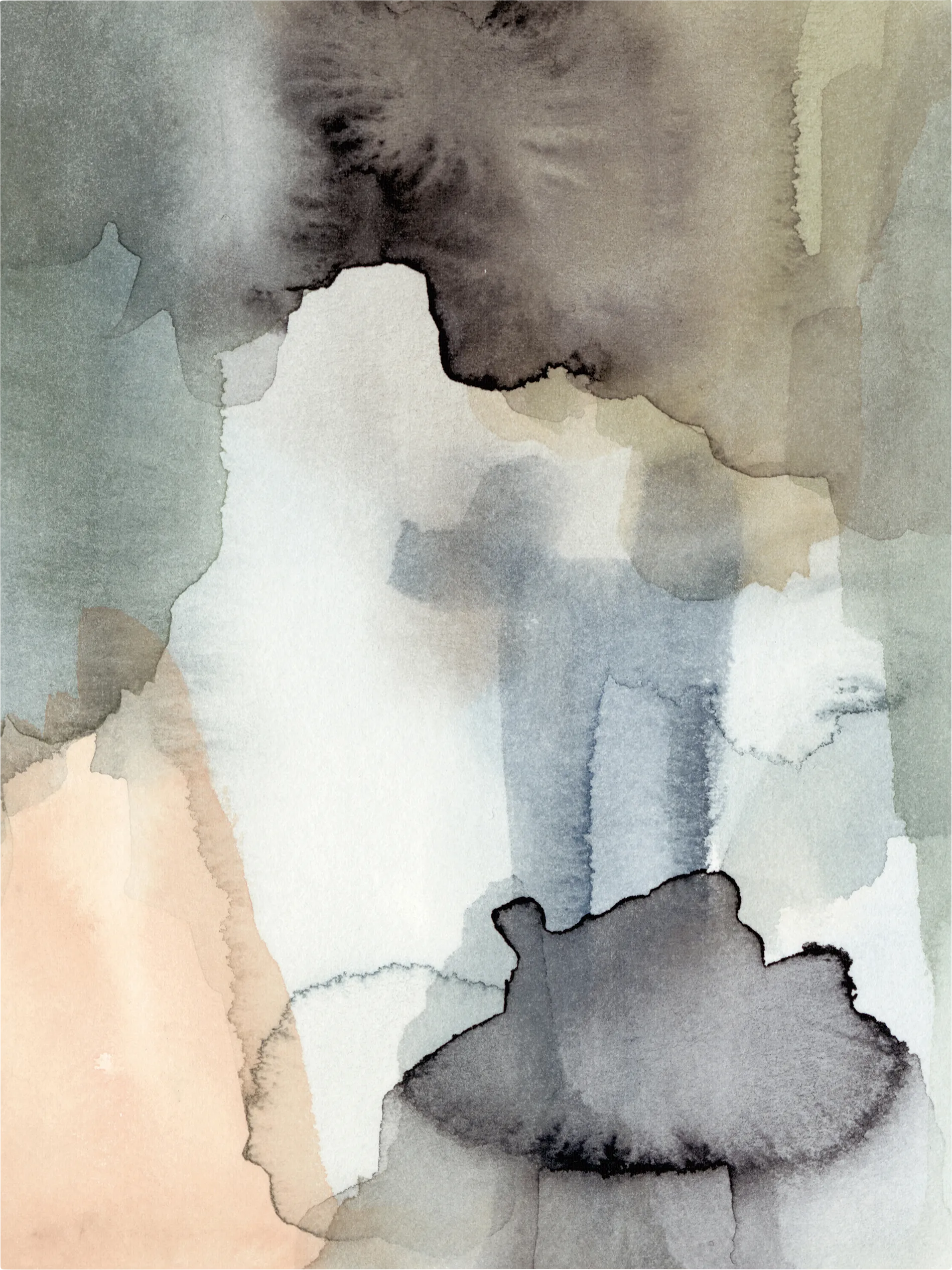 Ocean's Depth Gray Artwork - Image 1