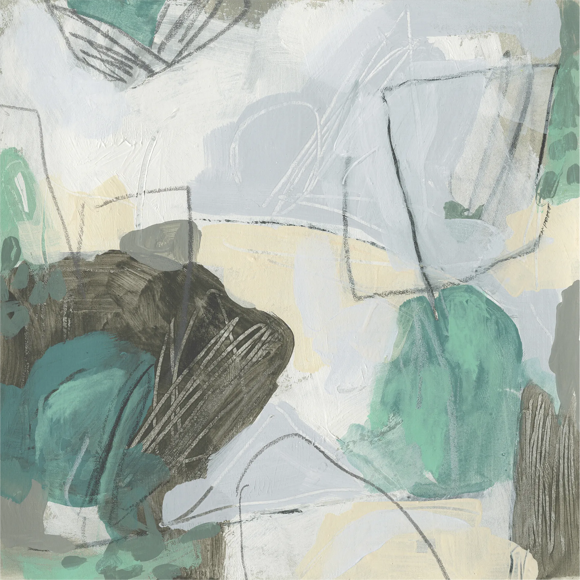 Lively Evening Blue Artwork - Image 1