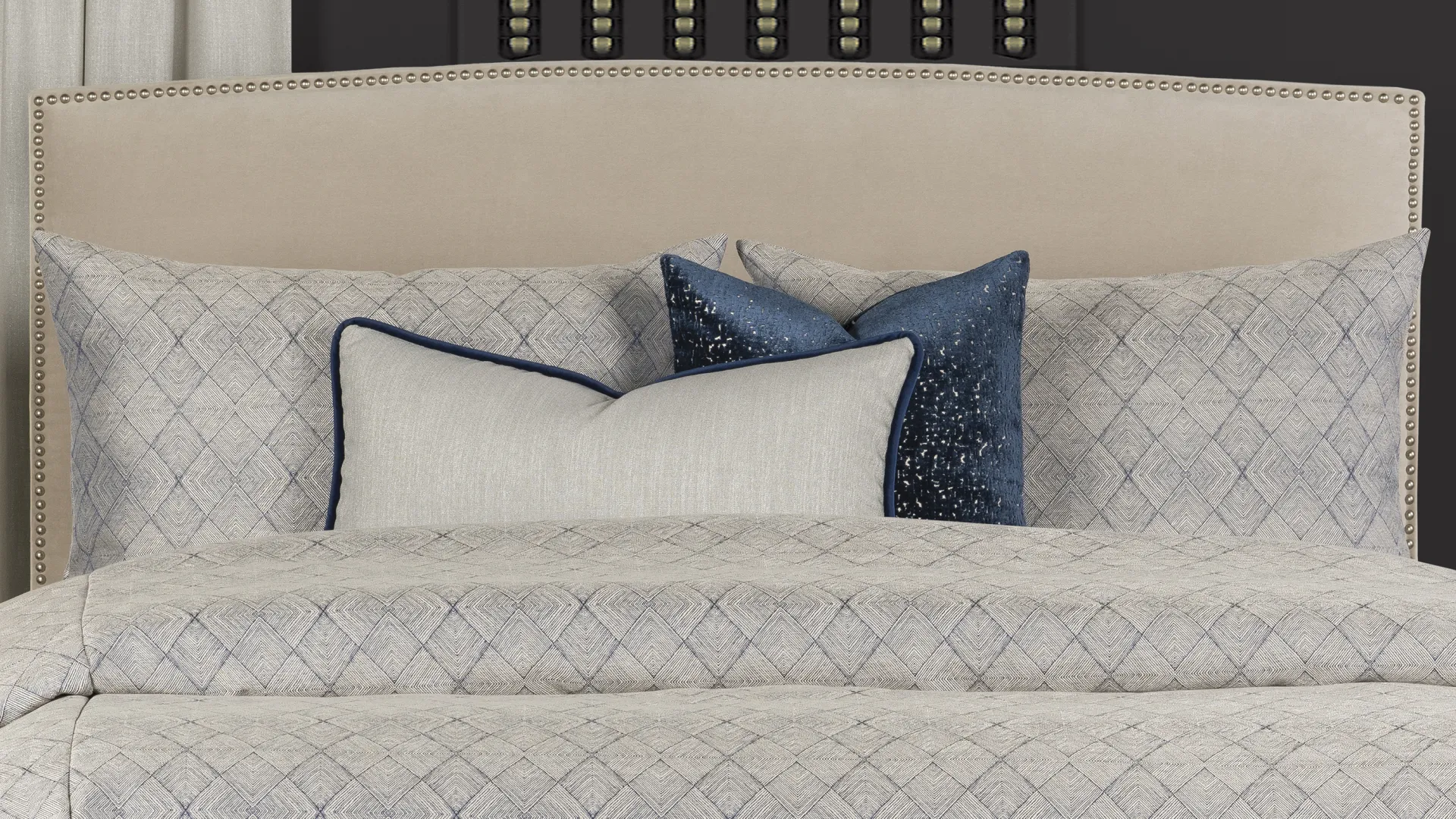 Romeiser Blue 6pc Queen Duvet Cover Set - Image 1