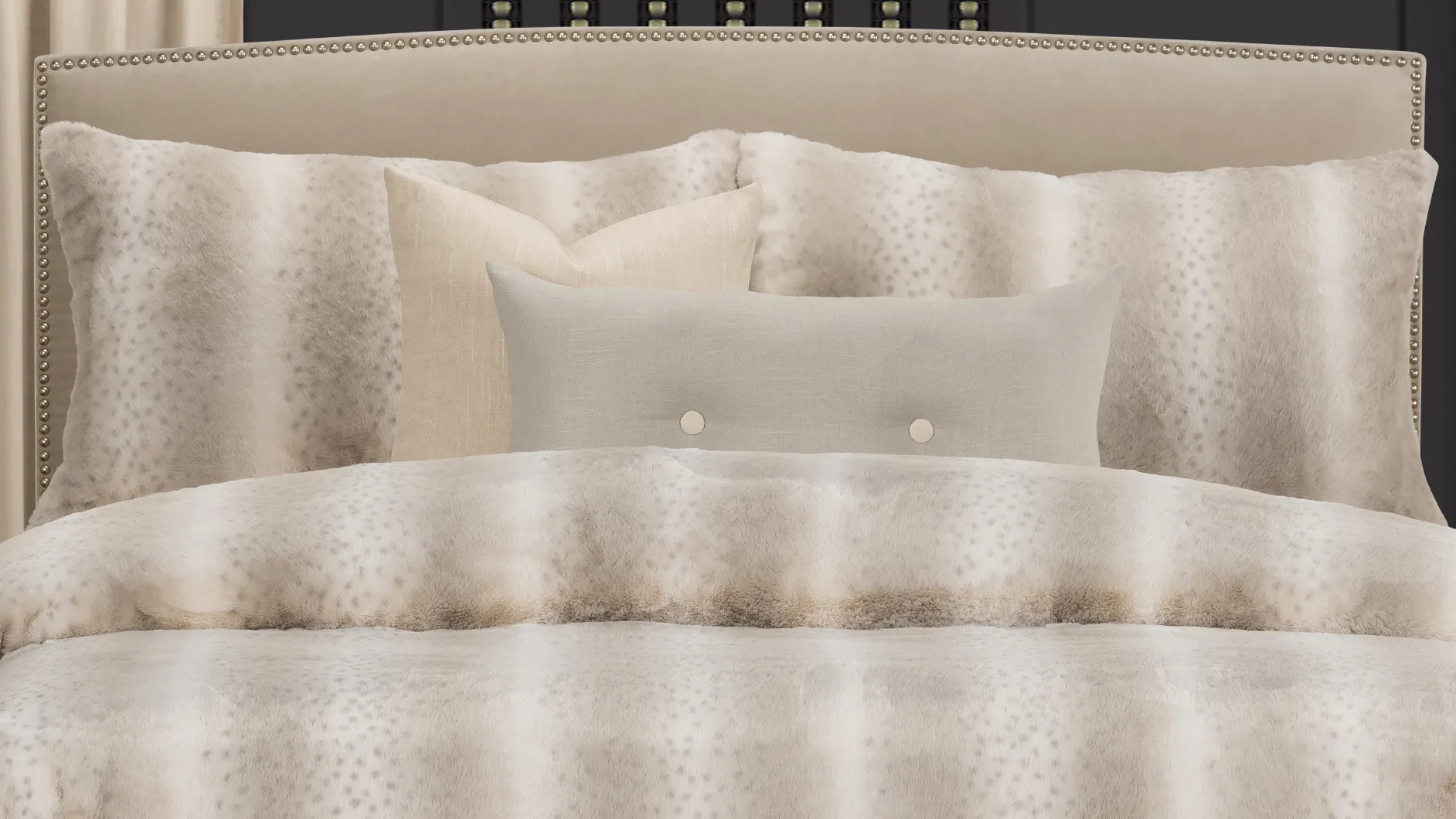 Dannenberg Gray 6pc Queen Duvet Cover Set - Image 1