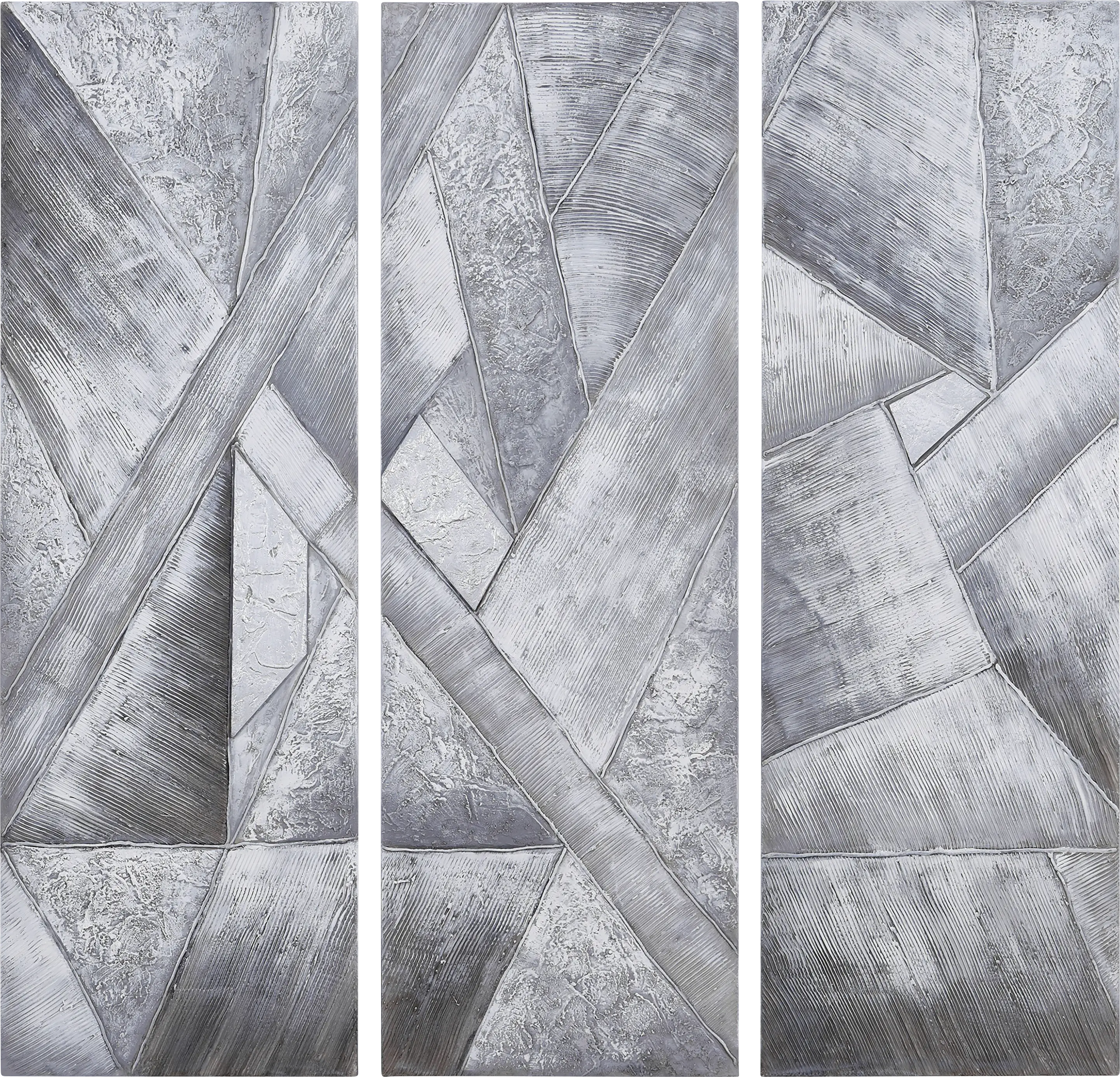 Dividing Thoughts Gray Artwork, Set of 3 - Thumbnail - Image 1