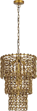 Karis Hollow Brass Chandelier