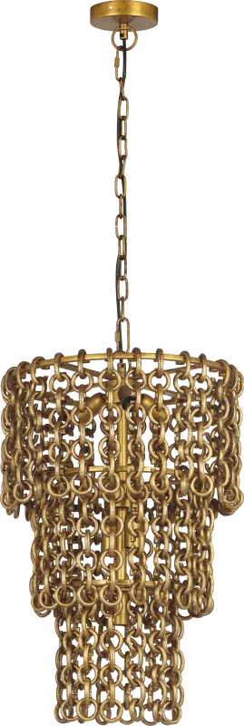 Karis Hollow Brass Chandelier