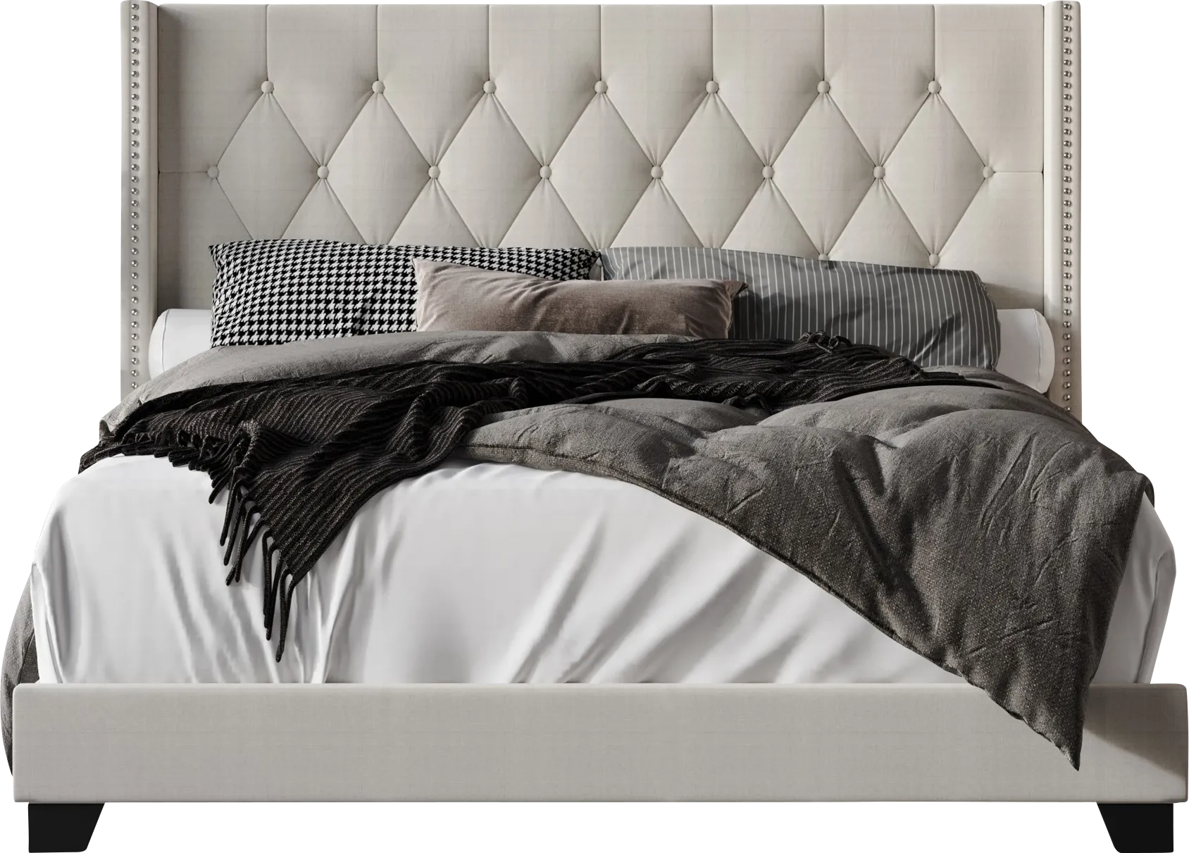 Erdrick Light Gray Queen Bed