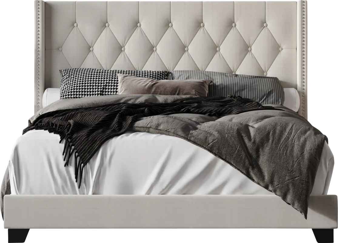 Erdrick Light Gray King Bed