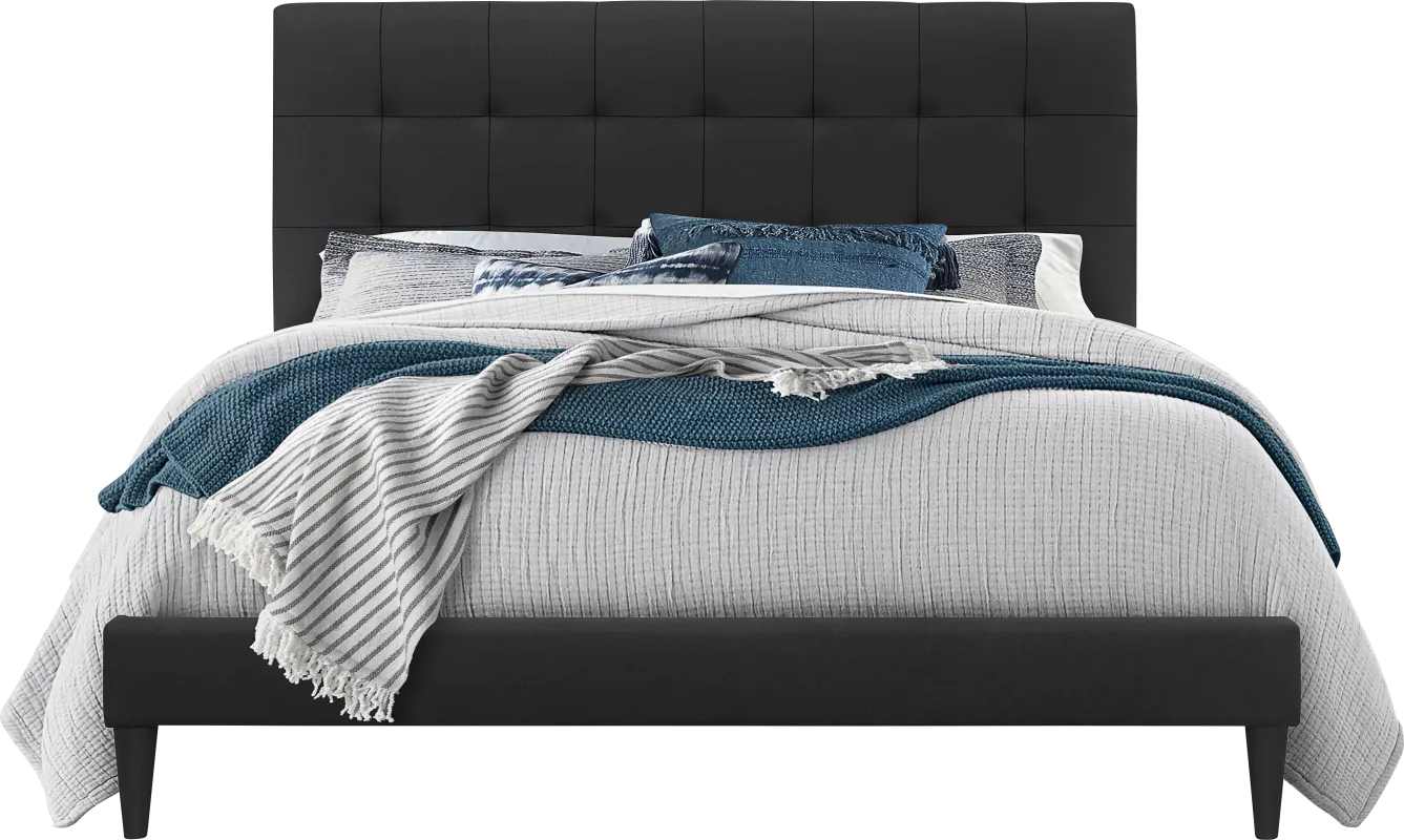 Estaugh Black King Bed