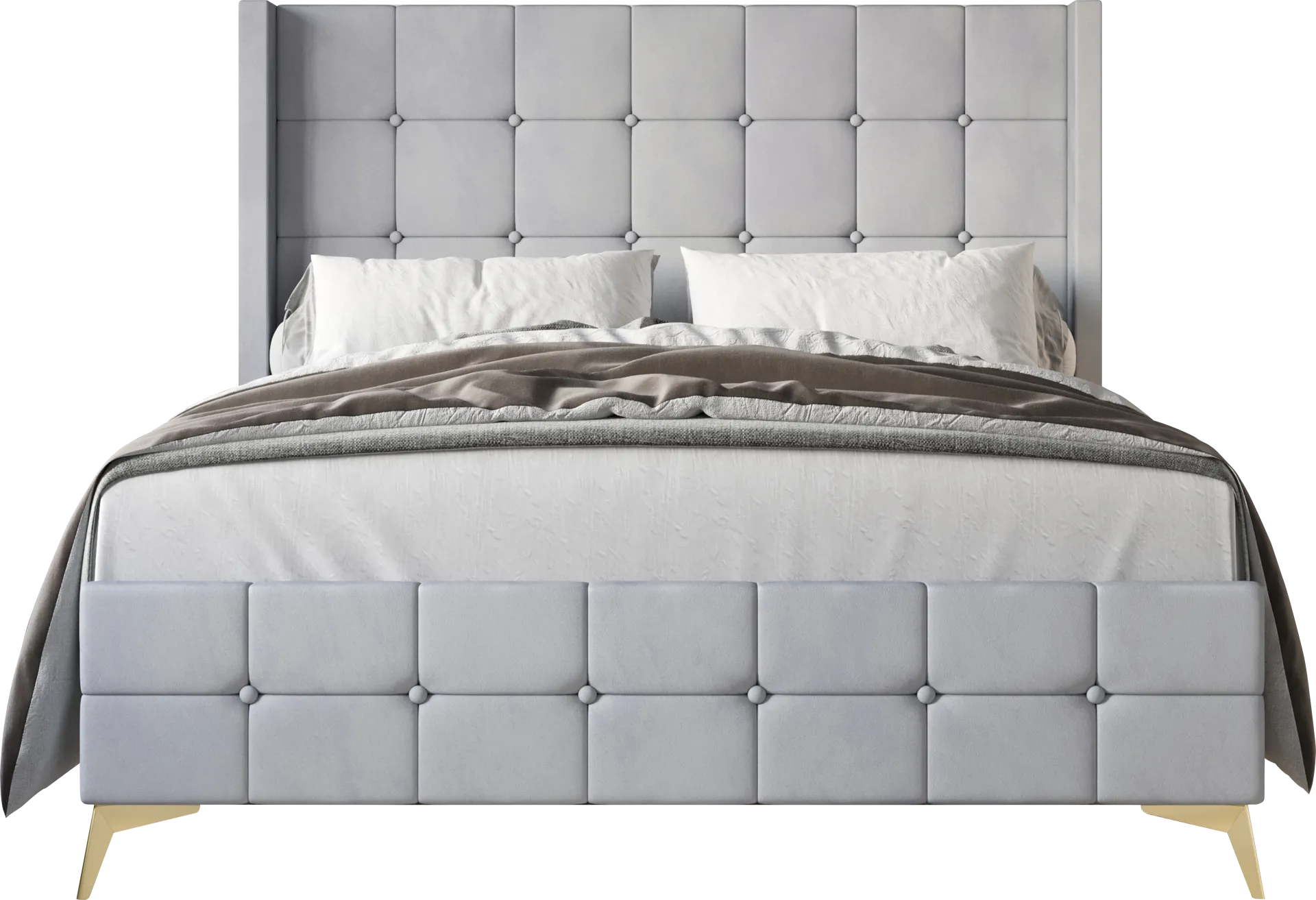 Allpeina Gray Queen Bed - Image 1