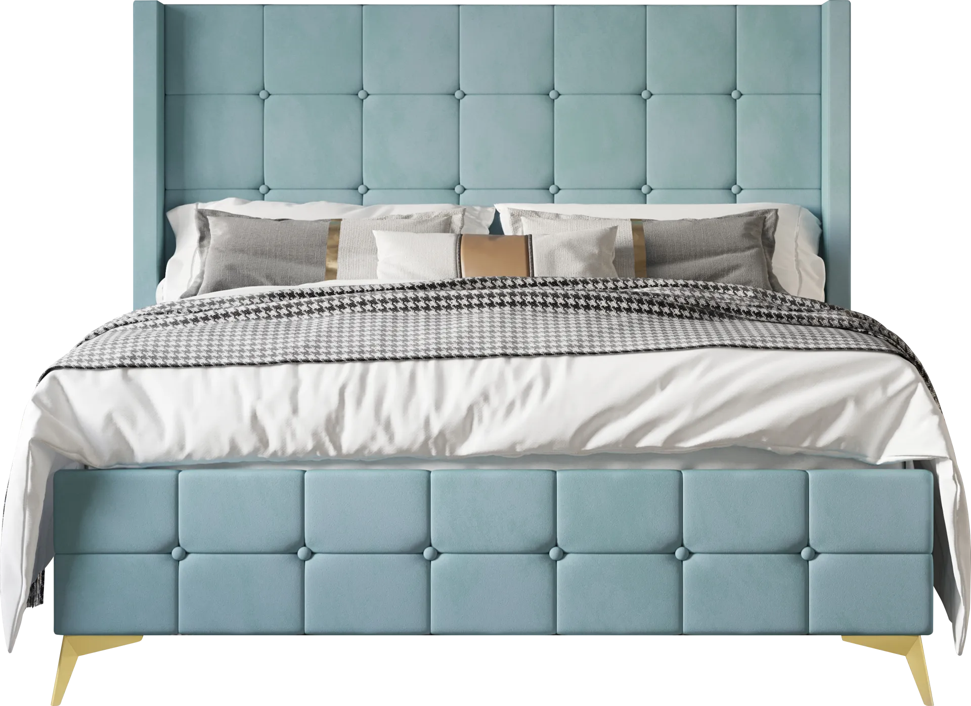 Allpeina Blue Queen Bed - Image 1