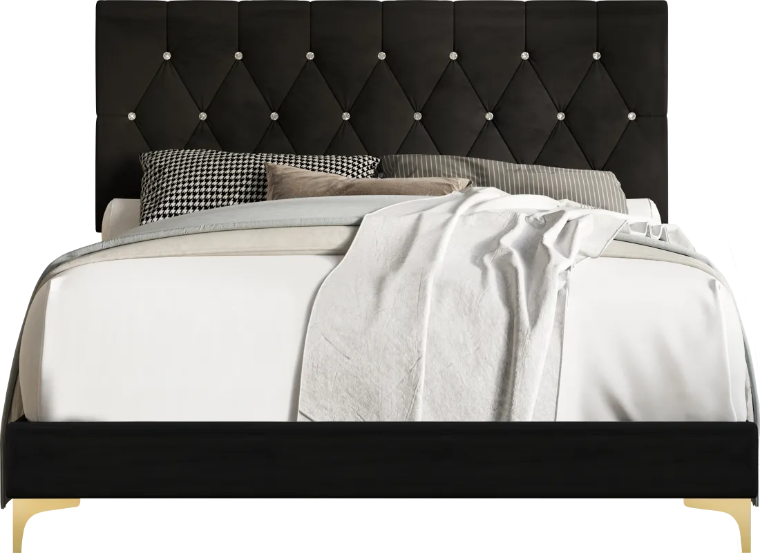 Bickley Black Full Bed with Bench