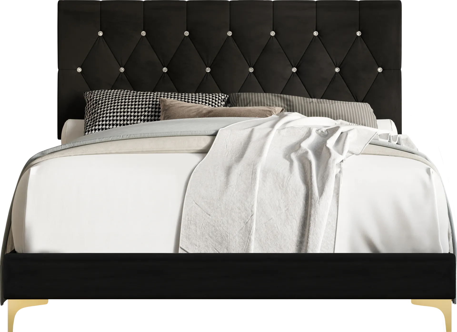 Bickley Black Queen Bed with Bench - Image 1