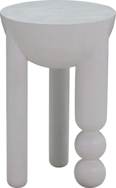Brodiea White End Table