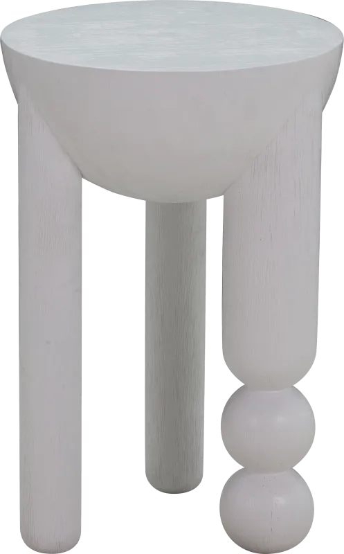 Brodiea White End Table