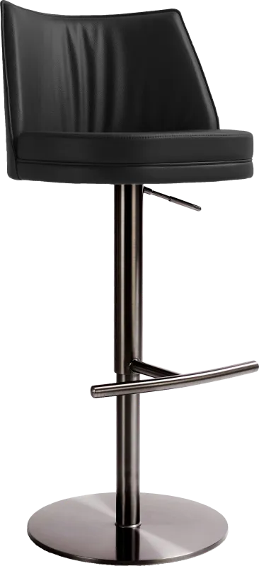 Tuolomne Black Adjustable Barstool