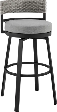 Outdoor Alresford Black Swivel Counter Stool