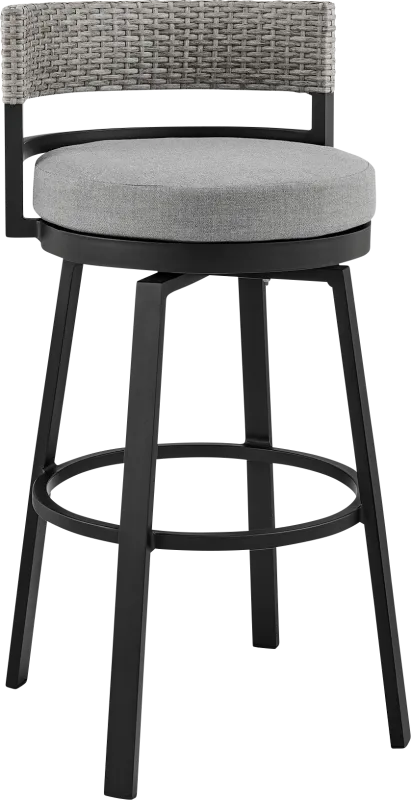Outdoor Alresford Black Swivel Counter Stool