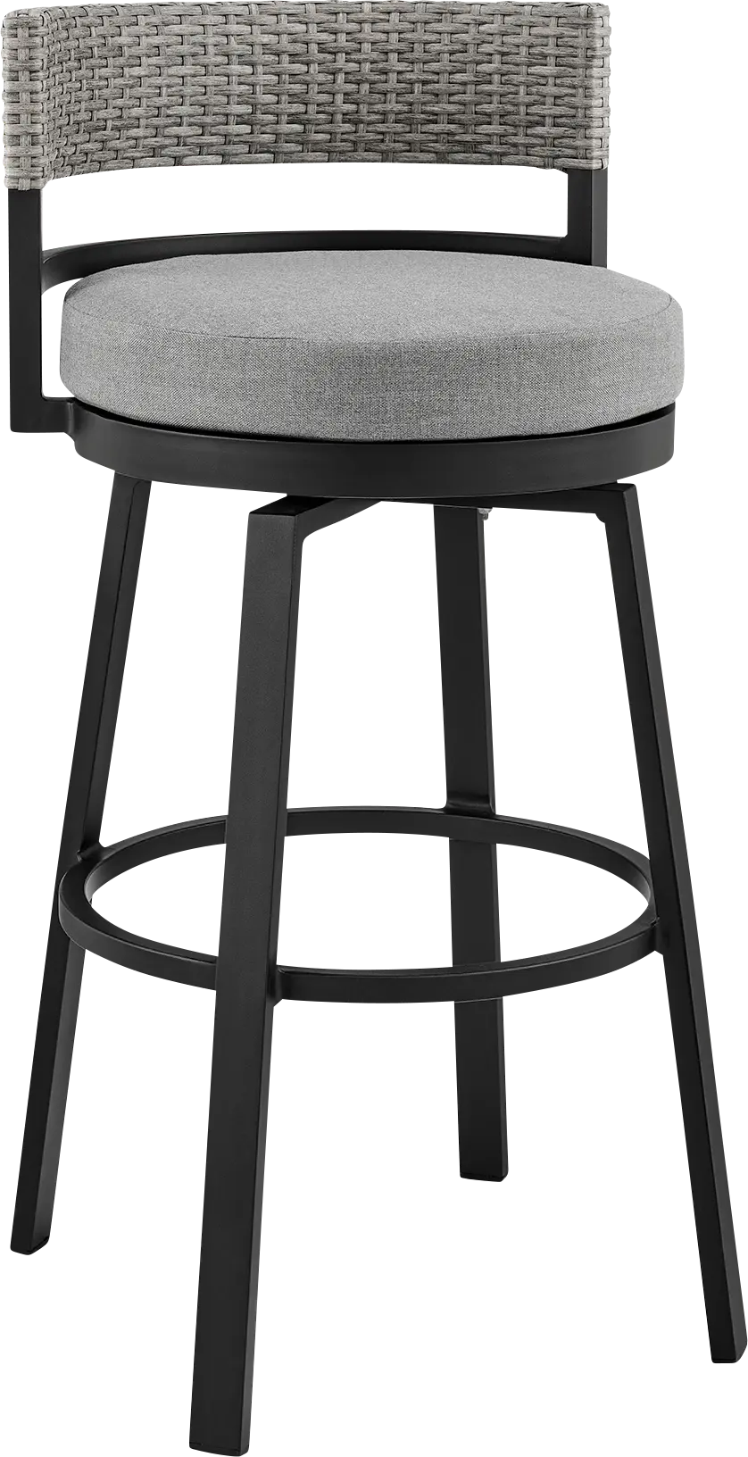 Outdoor Alresford Black Swivel Counter Stool