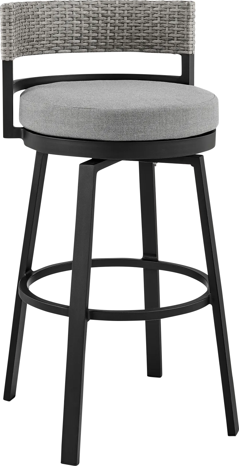 Outdoor Alresford Black Swivel Barstool - Image 1