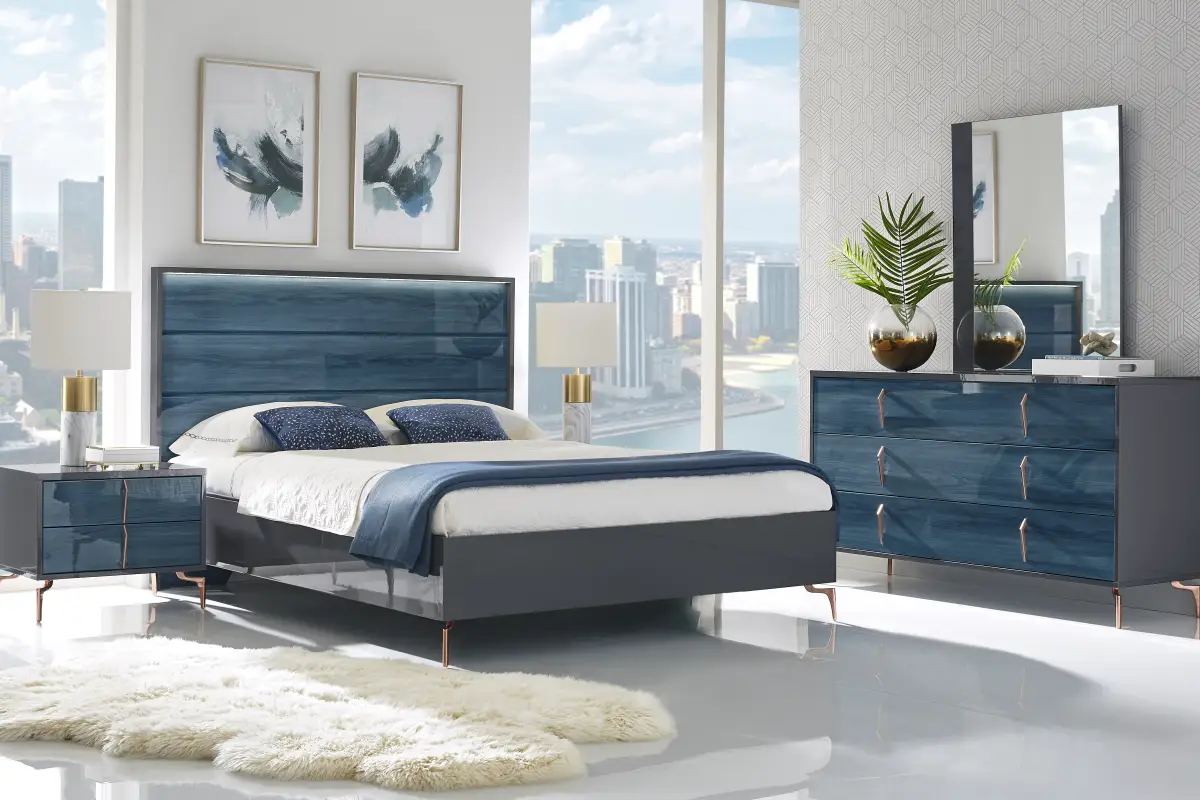 Esmedira Blue Nightstand