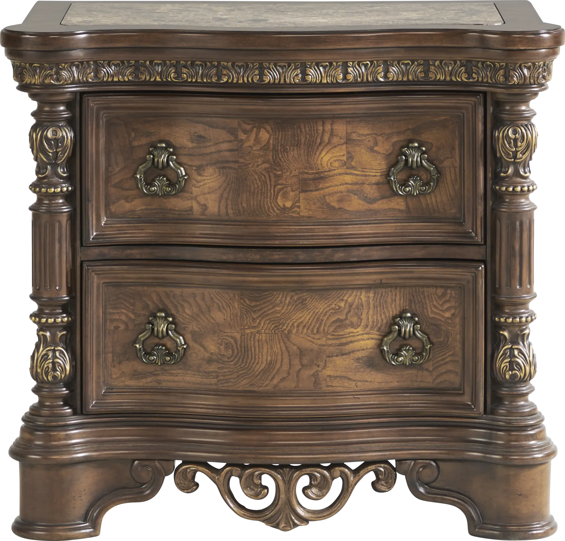 Yorkshire Manor Brown Nightstand