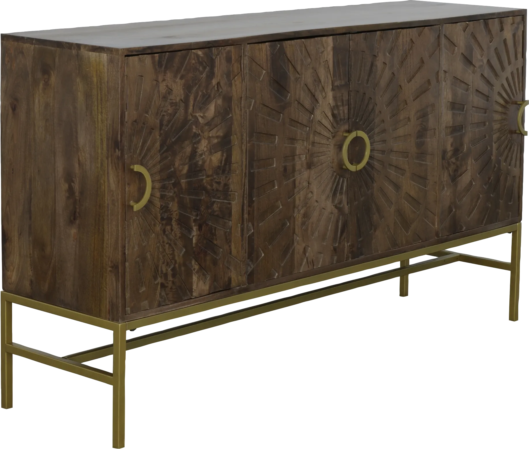 Lyrewood Brown Credenza - Thumbnail - Image 1