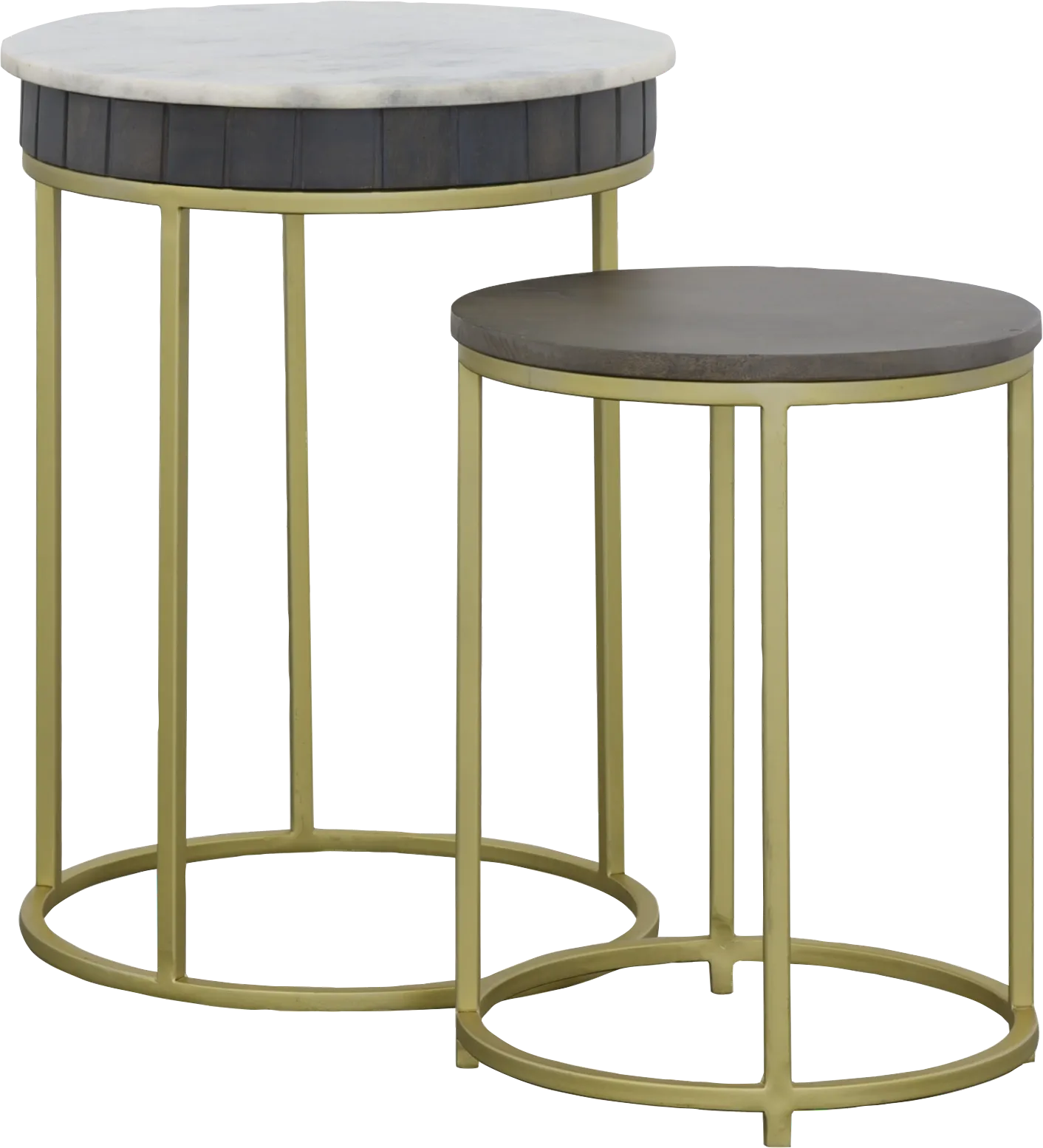 Mulga Gray Nesting End Table, Set of 2 - Thumbnail - Image 1