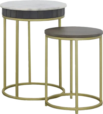 Mulga Gray Nesting End Table, Set of 2