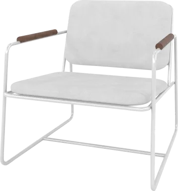 Drozan White Accent Chair