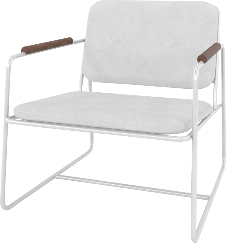 Drozan White Accent Chair