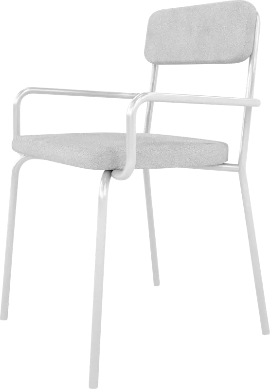 Donateil White Arm Chair