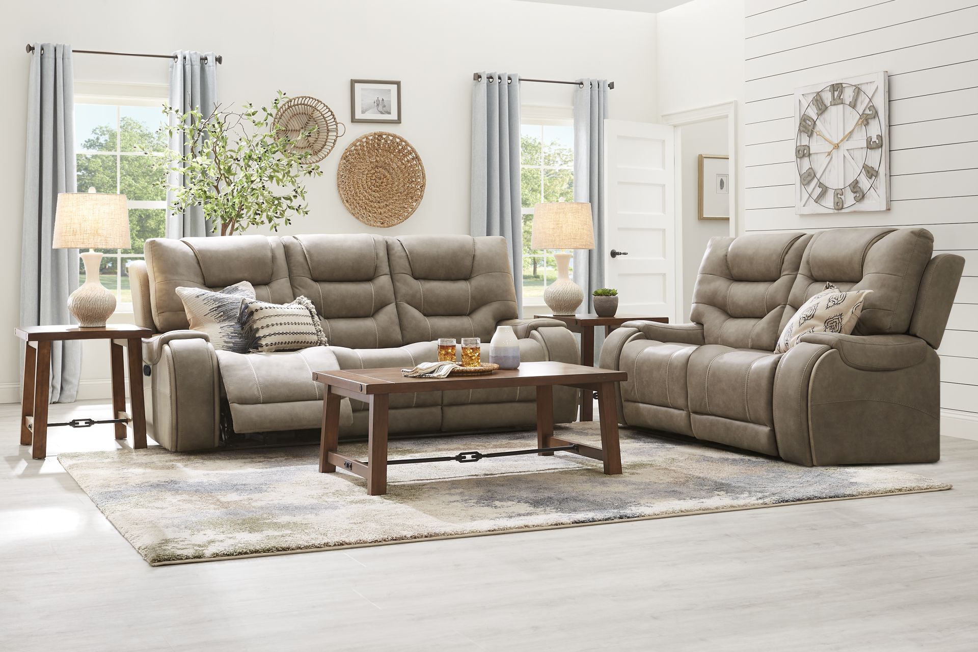 Laredo Springs Gray 2 Pc Living Room with Reclining Sofa - Image 1