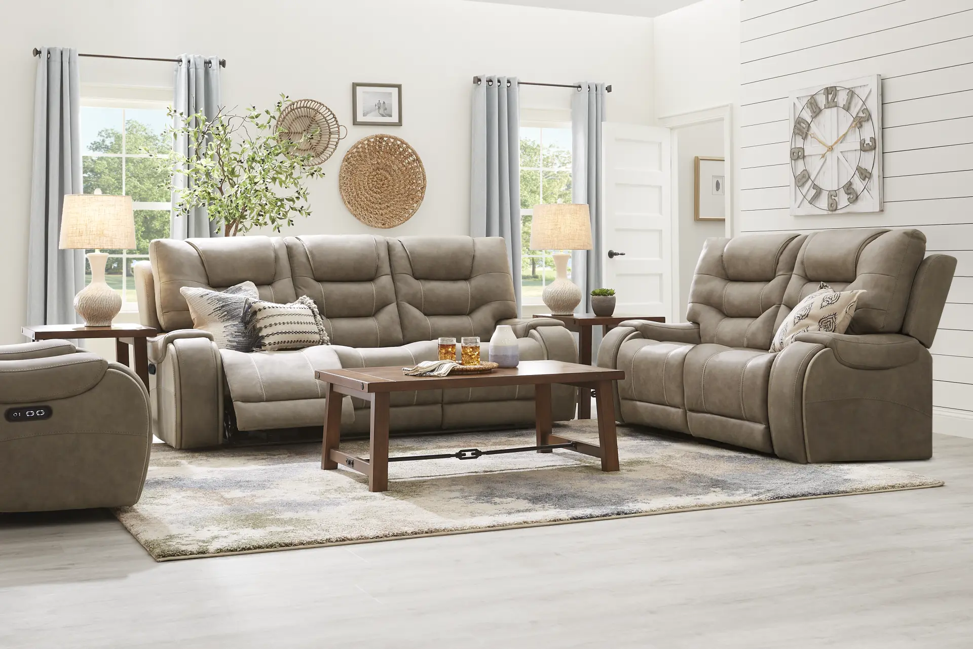 Laredo Springs Gray 8 Pc Living Room with Reclining Sofa