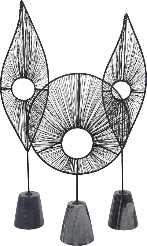 Boggiano Black Statue, Set of 3
